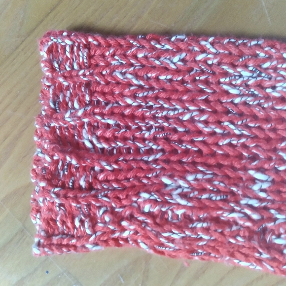 Abercrombie & Fitch Coral Open Knit Crochet Beachy Boho Knit Sweater - Picture 4 of 6